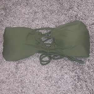 Strappy bandeau swimsuit top